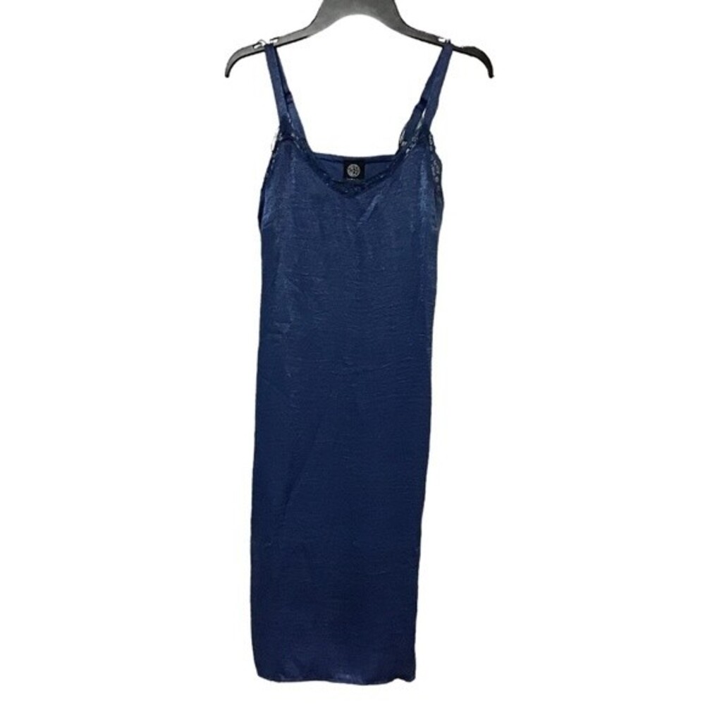 Spaghetti Strung Summer Flowy Boho Relaxed Fit Bobeau Maxi Dress Blue Size XS - Picture 1 of 12